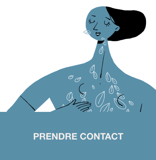 dessin d'une femme qui chante heureuse d'être en connection avec ses parts IFS