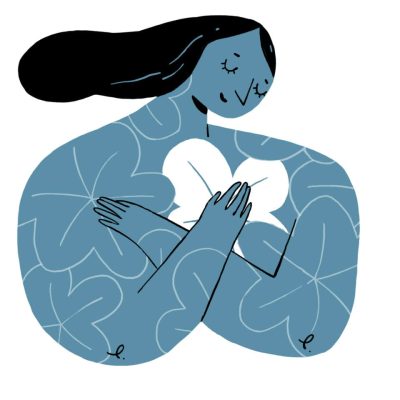 Dessin d'une femme en harmonie avec ses parts IFS